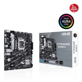 Prime B760m-K, 2Xddr5, 2X M.2, D-Sub, Hdmi, 12-13.14.Nesil, Lga1700 Soket, Anakart