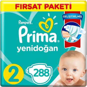 Prima Bebek Bezi Yeni Bebek 2 Beden Mini Fırsat Paketi 4-8 Kg 288 Adet