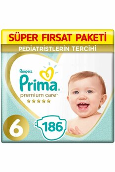 Prima Premium Care 6 Beden Bebek Bezi 186 Adet