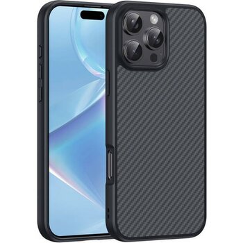 iPhone 16 Pro Magsafeli ve Karbon Destekli Premium Kapak Ryc/elnino - Siyah - Apple İphone 16 Pro