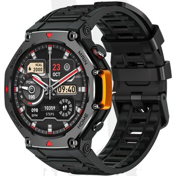 Rabbit Store Samsung Galaxy Z Fold3 Uyumlu Su Geçirmez Akıllı Saat Uzun Sarj Süresi - Siyah - 46 mm