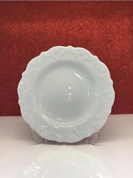 Porland Porselen Queen Beyaz 16 Cm 3'lü Düz Pasta Tabağı - Tatlı Tabağı - Ekmek Tabağı (3 ADET)