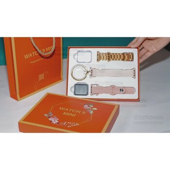 HK9PRO Watch 9 Mini Valentine's Day Edition 41MM Ios Android Akıllı Saat - Altın - Rose Gold