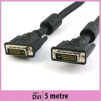 DVI to DVI 24+1 5 m Siyah Kablo