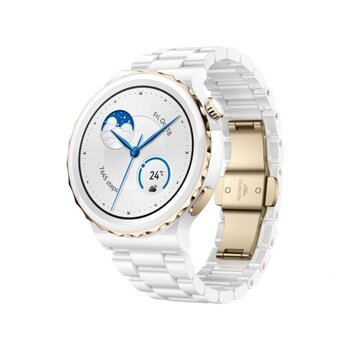Huawei Watch Gt3 Pro 43mm Seramik Kasa - Seramik Kayış Beyaz