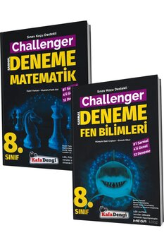 Kafa Dengi Yayınları Kafa Dengi 8.Sınıf LGS Challenger Matematik ve Fen bilimleri Branş Deneme seti (2 Ders)