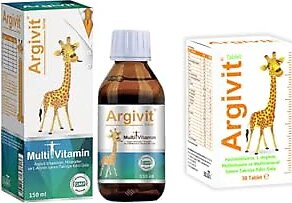 Argivit Multivitamin Şurup 150 Ml + Tablet 30'lu Boy Uzamasına Yardımcı Ve Iştah Düzenleyici