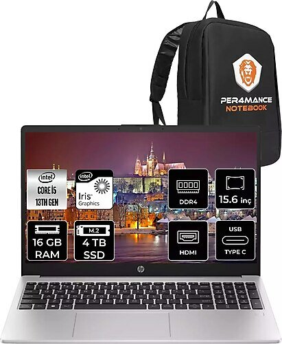HP 250 G10 8A540EA 15.6 inç Intel Core i5 1340P 16 GB 4 TB SSD Intel Graphics FreeDOS