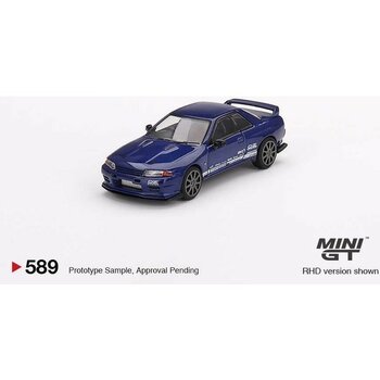 Hot Wheels Mini Gt Nissan Skyline Gt-R Top Secret VR32 Metallic Blue - 589