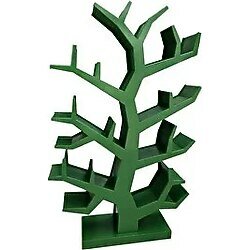 BENGİ TİCARET Kitaplık 18144 Ahşap Ağaç Dalı Tek Parça MDF Parlak Yeşil Lake Boya El Yapım