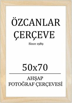 Özcanlar Çerçeve Tekli  Ahşap Çerçeve Ahşap Resim Çerçevesi  50X70 Doğal Ahşap Çerçeve Natürel Ham Ahşap - Naturel - 50 x 70