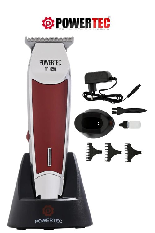 Powertec TR-658 3 Başlık 0,1 mm Minimum Kesim 3.7 v/DC Saç Kesme Makinesi