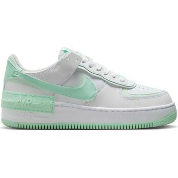 Nike Air Force 1 Shadow Sneaker Unisex Hakiki Deri Günlük Spor Ayakkabı Beyaz Yeşil - 37,5