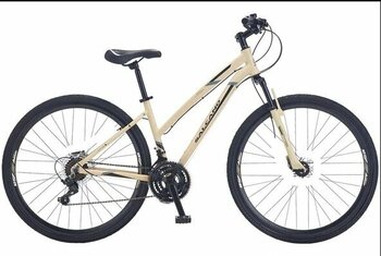 Salcano Lily 24 Jant Lady 21 Vites V-Fren 16 Kadro Kız Çocuk Bisikleti Krem Siyah Bayan Bisikleti
