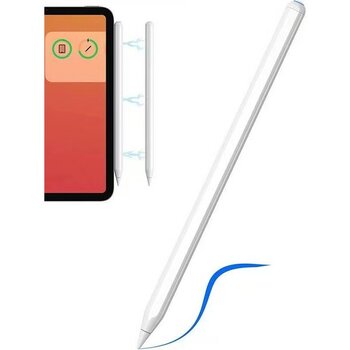 MobaxAksesuar Apple iPad Air 4/5Nesil 10.9 Palm-Rejection Wireless Şarj Eğim Hassasiyeti Dokunmatik Çizim Kalemi 09 - Beyaz