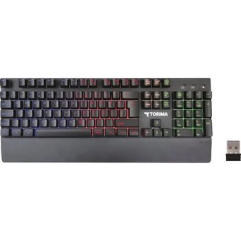 Torima Tk-10 Kablosuz Mekanik Hisli Şarj Edilebilir Rgb Işıklı Wireless Gaming Klavye Siyah