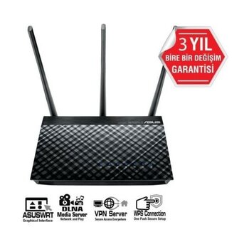 Asus DSL-AC51 Ebeveyn Kontrolü Özelliğine Sahip AC750 Çift-Bant ADSL/VDSL Wi-Fi Modem Router