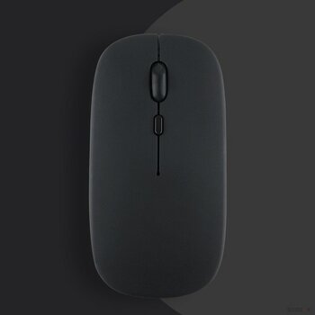 Sneezy Huawei Tablet Şarj Edilebilir Sessiz Mouse Bluetooth + 2.4Hz Wifi Kablosuz Mouse Fare - Siyah