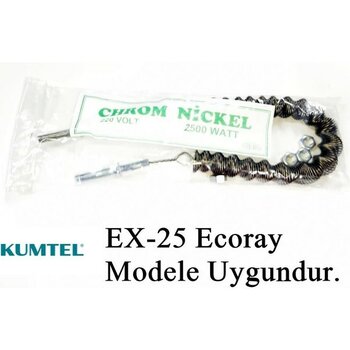 Kumtel Ex-25 Ecoray Modele Uyumlu 2500W İnfrared Soba Isıtıcı Rezistans Teli (Yatay)