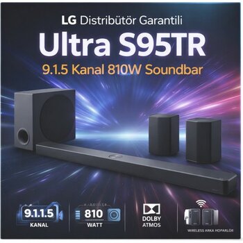 Lg Dturllk 9.1 Kanal 810W Soundbar + Xiaomi Mi Tv Stick Full Hd Android Medya Hediye - Siyah