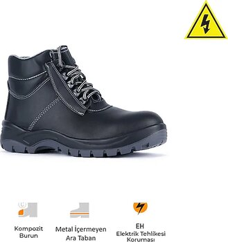 Mekap Policap 023 S3 Src Vidalaı Deri Kompozit Burun Elektrikçi İş Botu