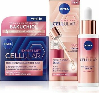 Nivea Cellular Doğal Retinol Alternatifi Bakuchiol Cilt Serumu 30ml Ve Nemlendirici Gece Bakım Kremi 50ml