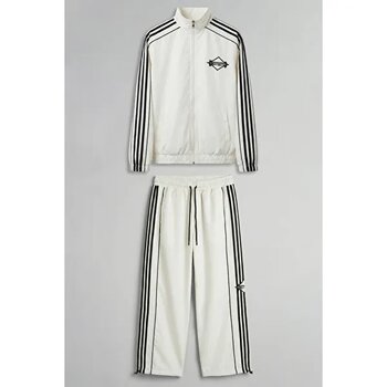 Relaxed Fit Şeritli Spor Eşofman Takımı Siyah