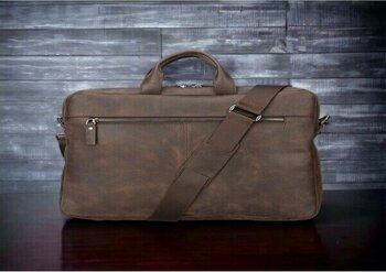 PLM Apollo 13-14 Inç Deri Laptop Çantası TN03 Kahve Kahverengi