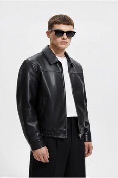 Mach Oversize Erkek İçi Kürklü İthal Deri Ceket XL Beden