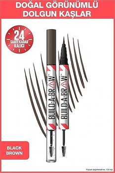 Maybelline New York Build a Brow 2in1 Kaş Kalemi ve Jeli Black Brown