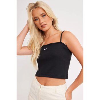 Nike Sportswear Essential Ribbed Crop Top Tank Kadın Askılı Fitilli Crop Atlet Siyah M