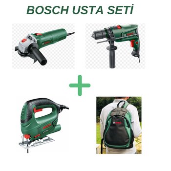 Bosch Easyimpact 600 Darbeli Matkap + Pst 650 Dekupaj + Universal Grind 750 Taşlama Seti
