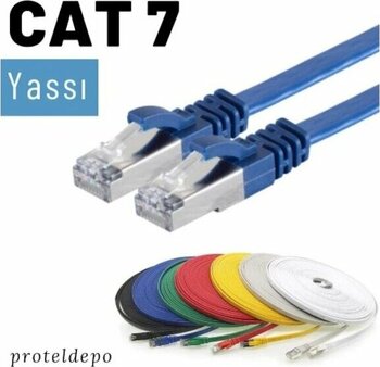 Irenis Cat7 Kablo Yassı Ftp Ethernet Network Lan Ağ Kablosu, 5 M-sarı