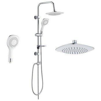 Acenter 5+1  Fonksiyonlu Duş Robotu Tepe Duş Seti Duş Başlığı Sistemi Seti Yağmurlama Duş Robotu - Gri