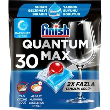 6 Adet Finish Quantum Max Karbonat Etkisi Bulaşık Makinesi Tableti 30'lu 387 G