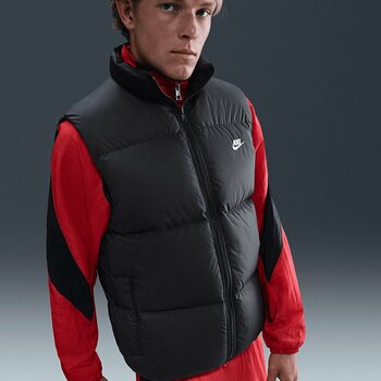 Nike Sportswear Club Therma-Fıt Puffer Vest Erkek Siyah Yelek