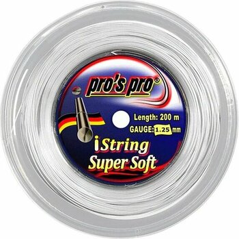 Pros Pro İstring Süper Soft 1,25 Mm Rulo Raket Kordajı 200 M Beyaz