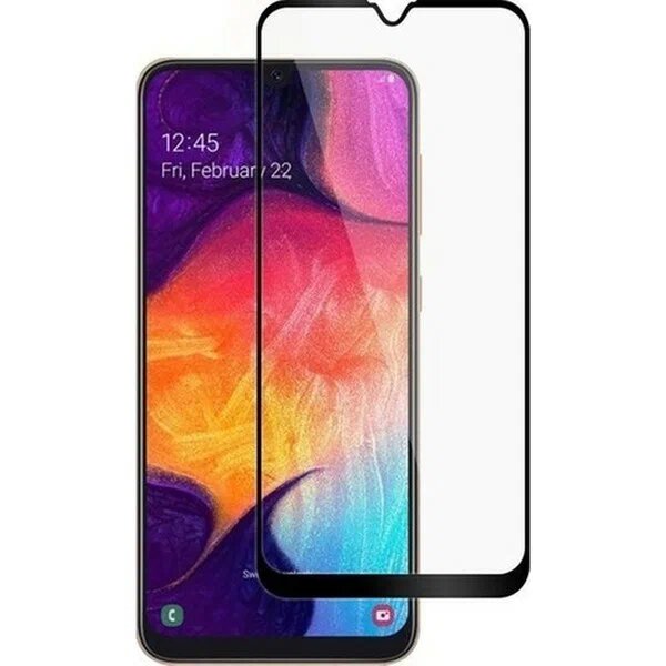 Ceptex A50 Siyah Tam Kaplama Samsung Galaxy A50 Ekran Koruyucu