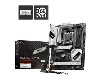 Msi Pro B650-A Wifi Am5 Ddr5 7600mhz(Oc) Hdmi Dp 3x M.2 Usb 20 Gbps 2.5g Lan Wi-Fi 6e Atx
