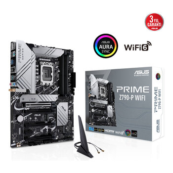 ASUS PRIME Z790-P WIFI LGA1700 DDR5 7200 DP HDMI 3xM2 USB3.2 AX WiFi+BT AURA ATX