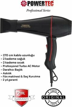 Powertec TR-601 Siyah 2500 W Fön Makinesi