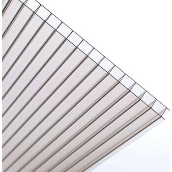 Kaleli Çatı 4 mm Şeffaf Polikarbon Levha Çatı Sundurma Balkon Garaj Sera Kaplama 50X70 cm - 50 x 70 cm