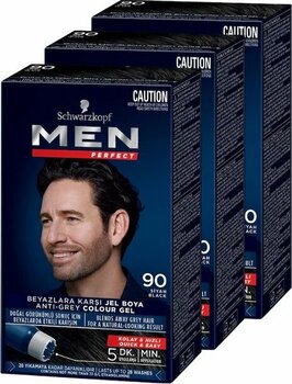 Schwarzkopf Perfect Erkek Saç Boyası 90 Siyah 3'lü 90 Siyah