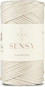 Sensy Polyester Makrome Ip 3 mm 250 Gram Makrome Ipi 120 Metre Supla Ip ve Çanta Ipliği - Ekru