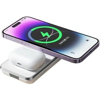 Mcdodo CH-1150 Beyaz Type-C Hızlı Şarj Destekleniyor 25 W Kablosuz Şarj Cihazı ve Standı