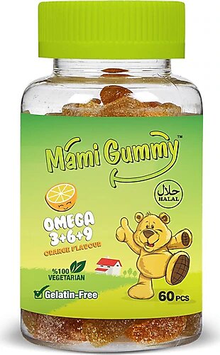Mami Gummy Kids Omega 3+6+9 Portakal Aromalı 60 Adet