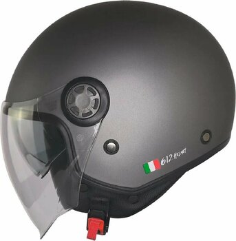 Motosiklet Yarım Kask Güneş Vizörlü Ece 22.06 Motor Kaskı Mat Grey