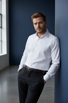 Sarar İnterview Sosa Pamuklu Slim Fit Beyaz Gömlek M Beden