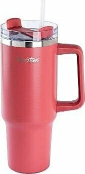 Tantitoni Move Kırmızı Pipetli Paslanmaz Çelik Termos Bardak 1,2 Lt Sıfır