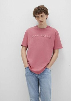 Mavi - Mavi Jeans Baskılı Pembe Tişört 0612953-71079 Pembe S